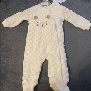 Cozy Bear Cream Kids One Piece
